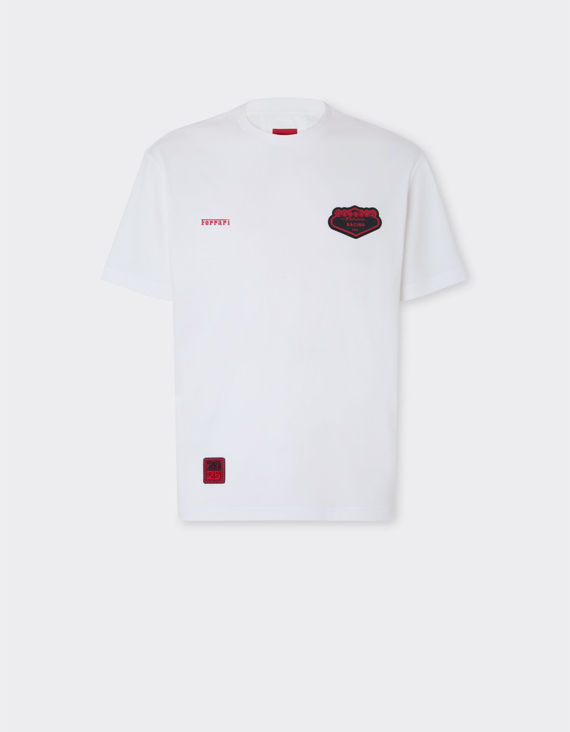 Cotton T-shirt with Ferrari logo 1