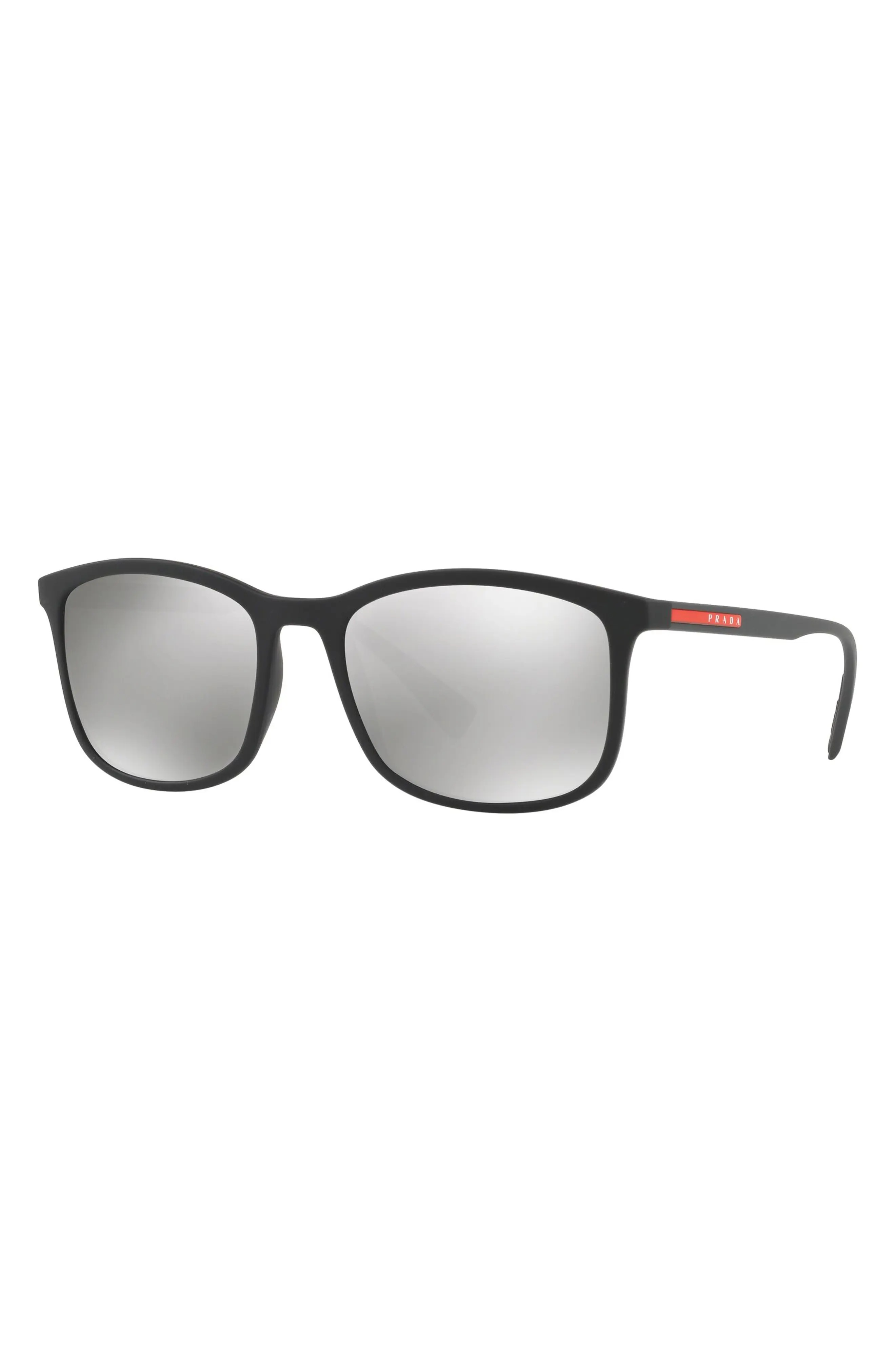 Sport 56mm Mirrored Rectangle Sunglasses - 3