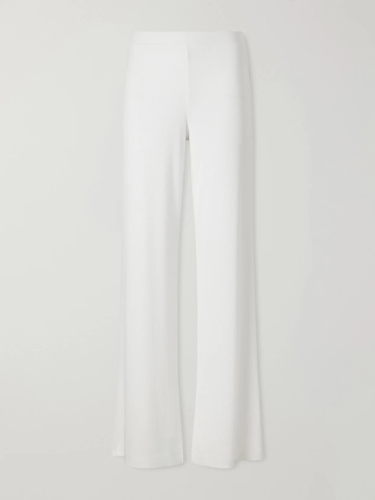 Easy Lounge Ribbed-knit Jersey Wide-leg Pants - 1