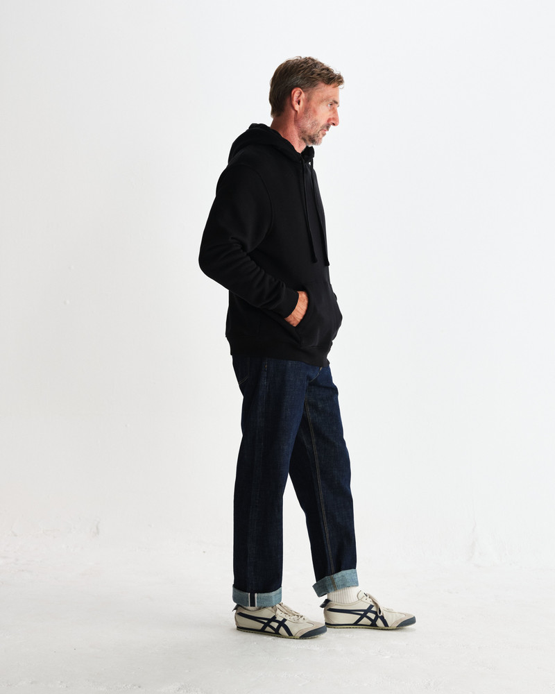 Hoxton - Black Brushed Organic Cotton Hoodie 5