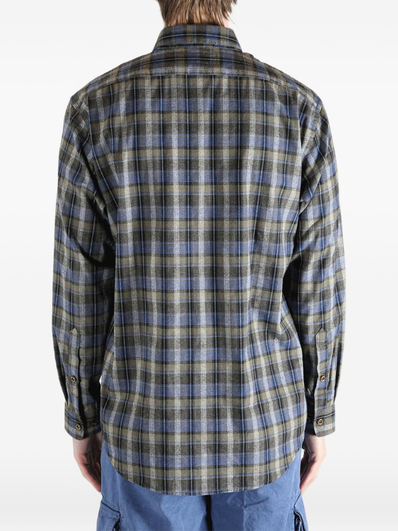 checked button-fastening shirt 5