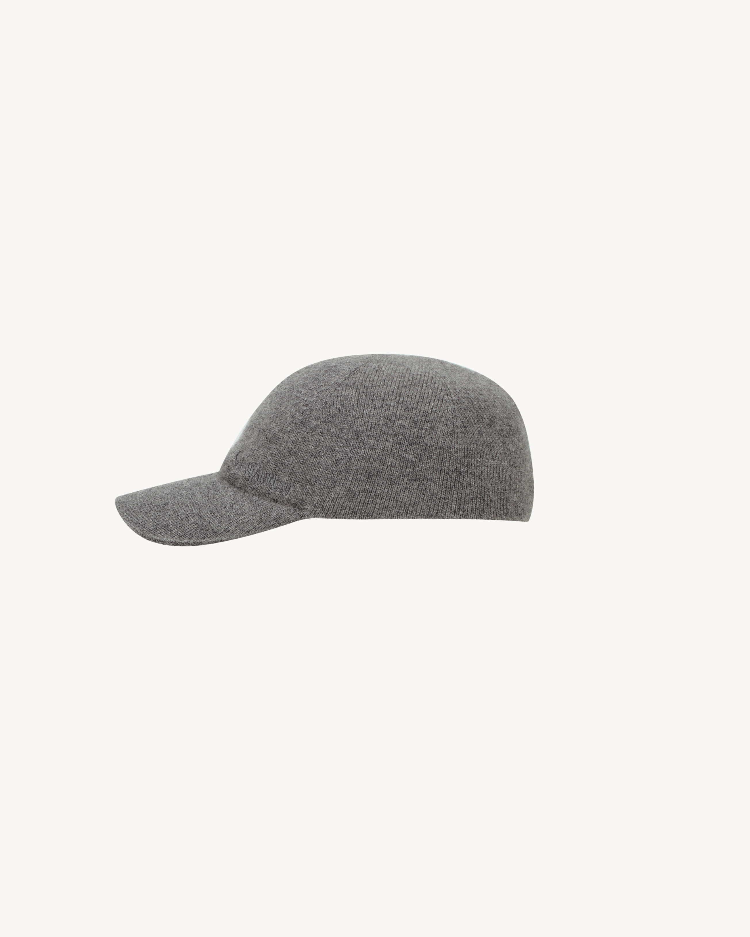 SAINT LAURENT KNIT BASEBALL CAP IN CASHMERE - 3