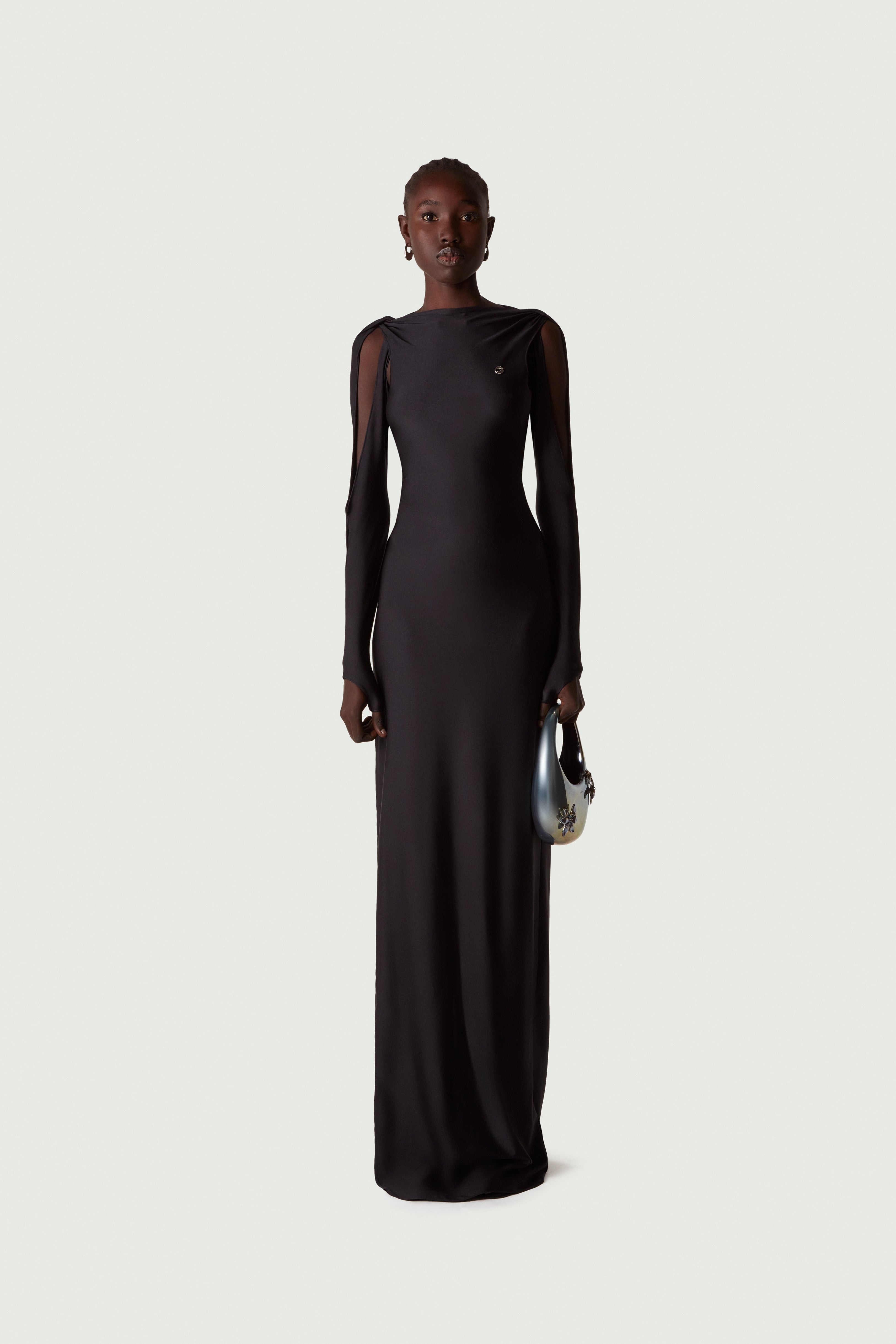 Draped Cut-Out Maxi Dress - 2