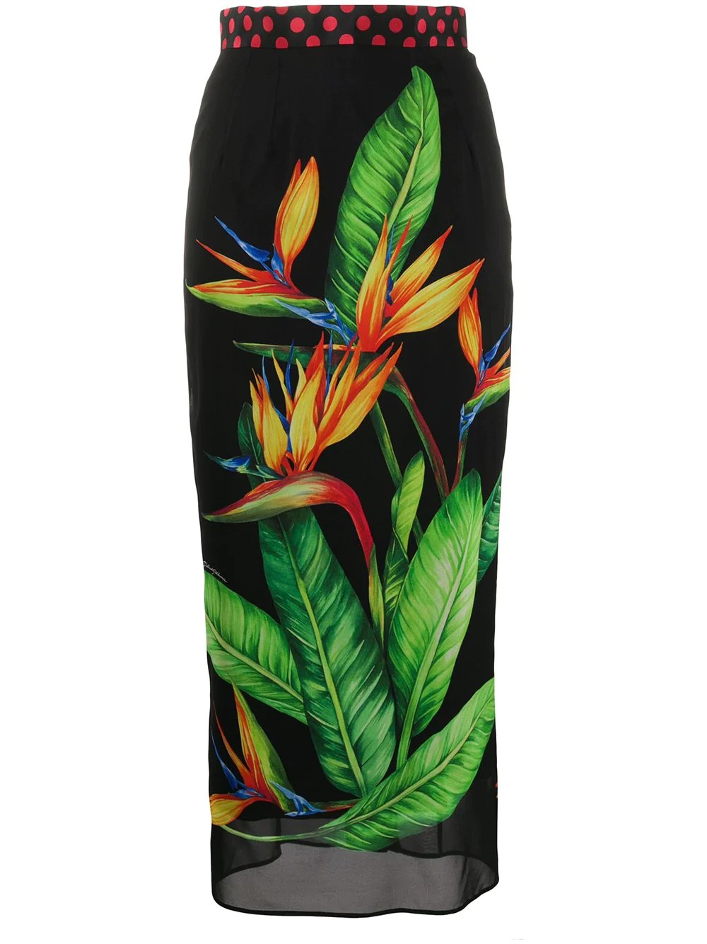 bird paradise print skirt - 1