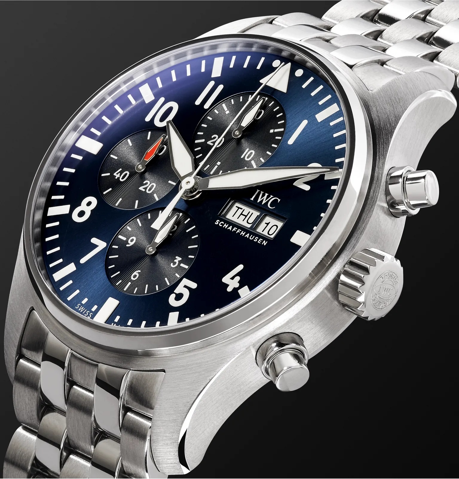 Pilot's Le Petit Prince Edition Chronograph 43mm Stainless Steel Watch, Ref. No. IW377717 - 4