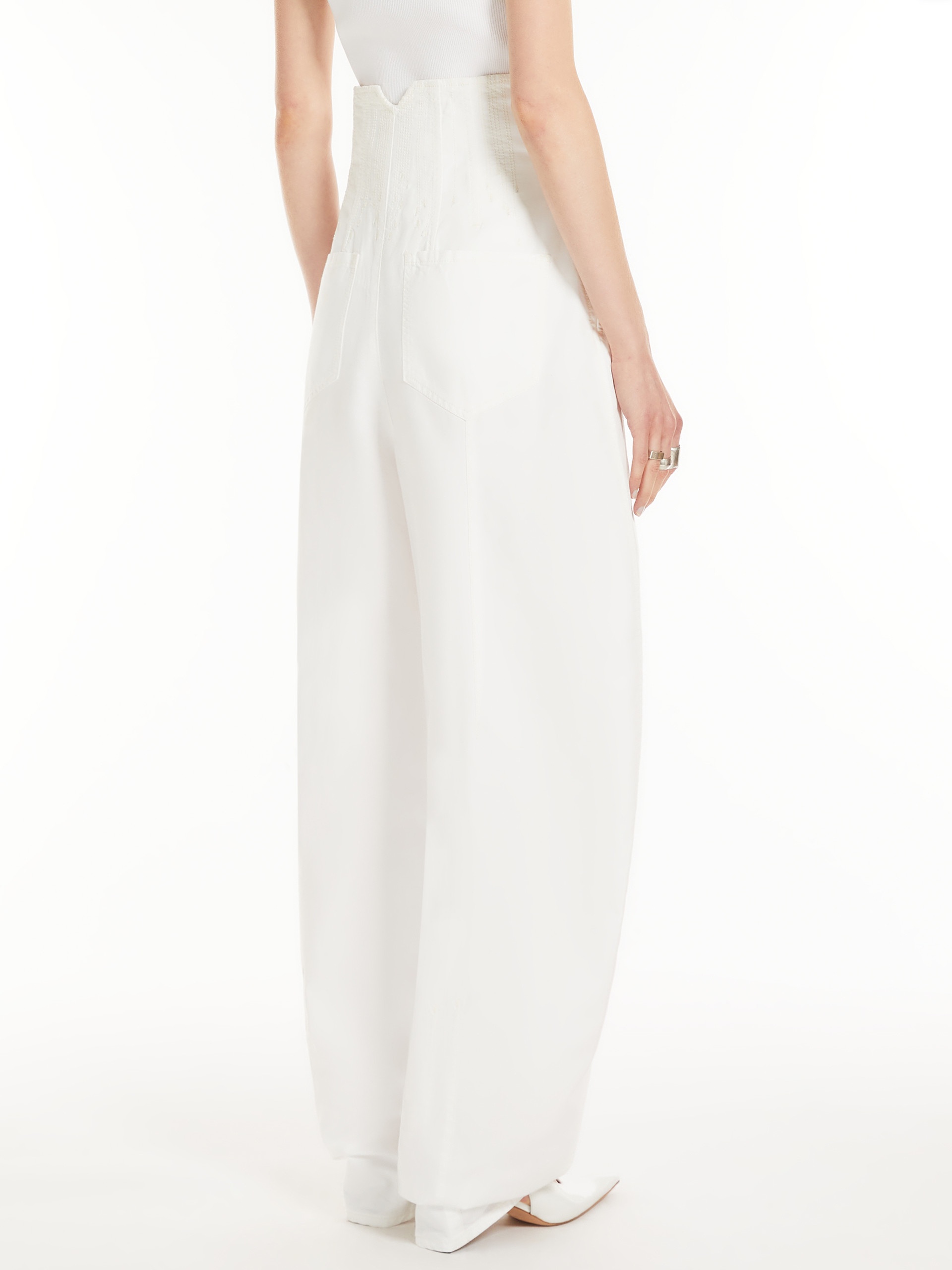 UMANO Wide trousers with stitching - 4