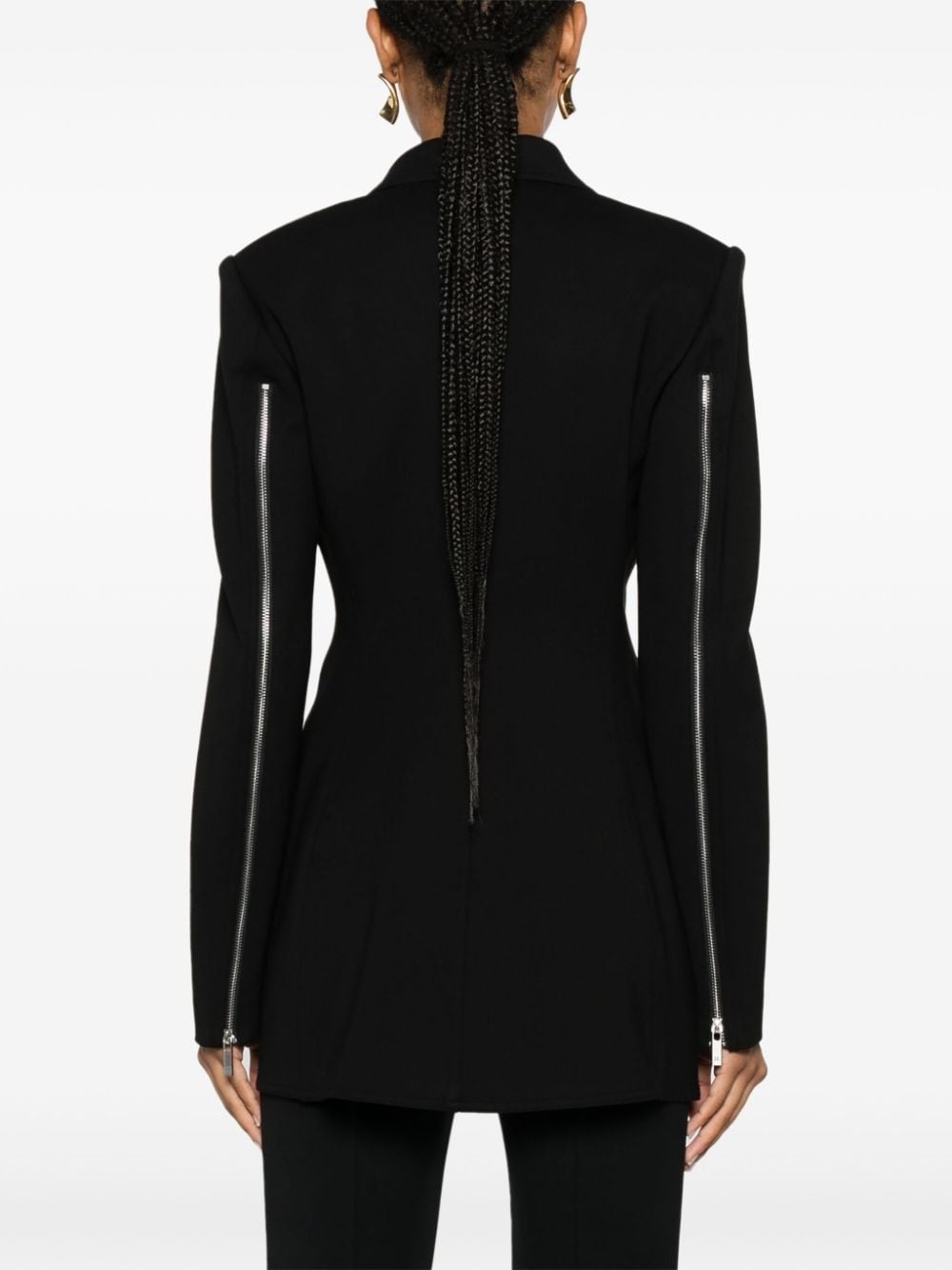 zip-detailed blazer - 4