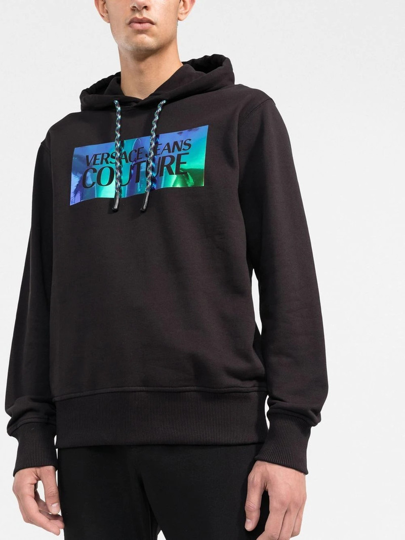 logo-print drawstring hoodie 3