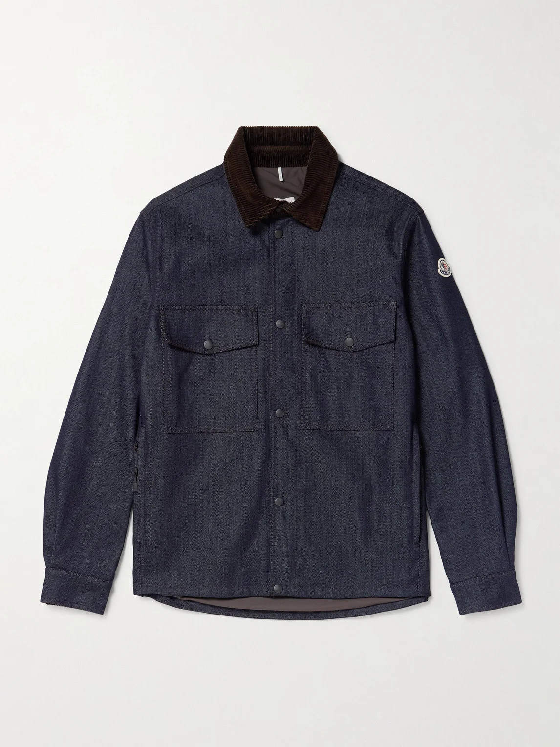 Corduroy-Trimmed Denim Jacket - 1
