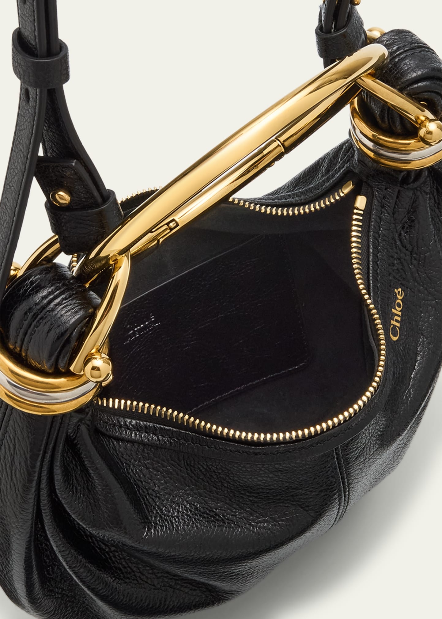 Mini Bracelet Grained Leather Crossbody Bag - 4