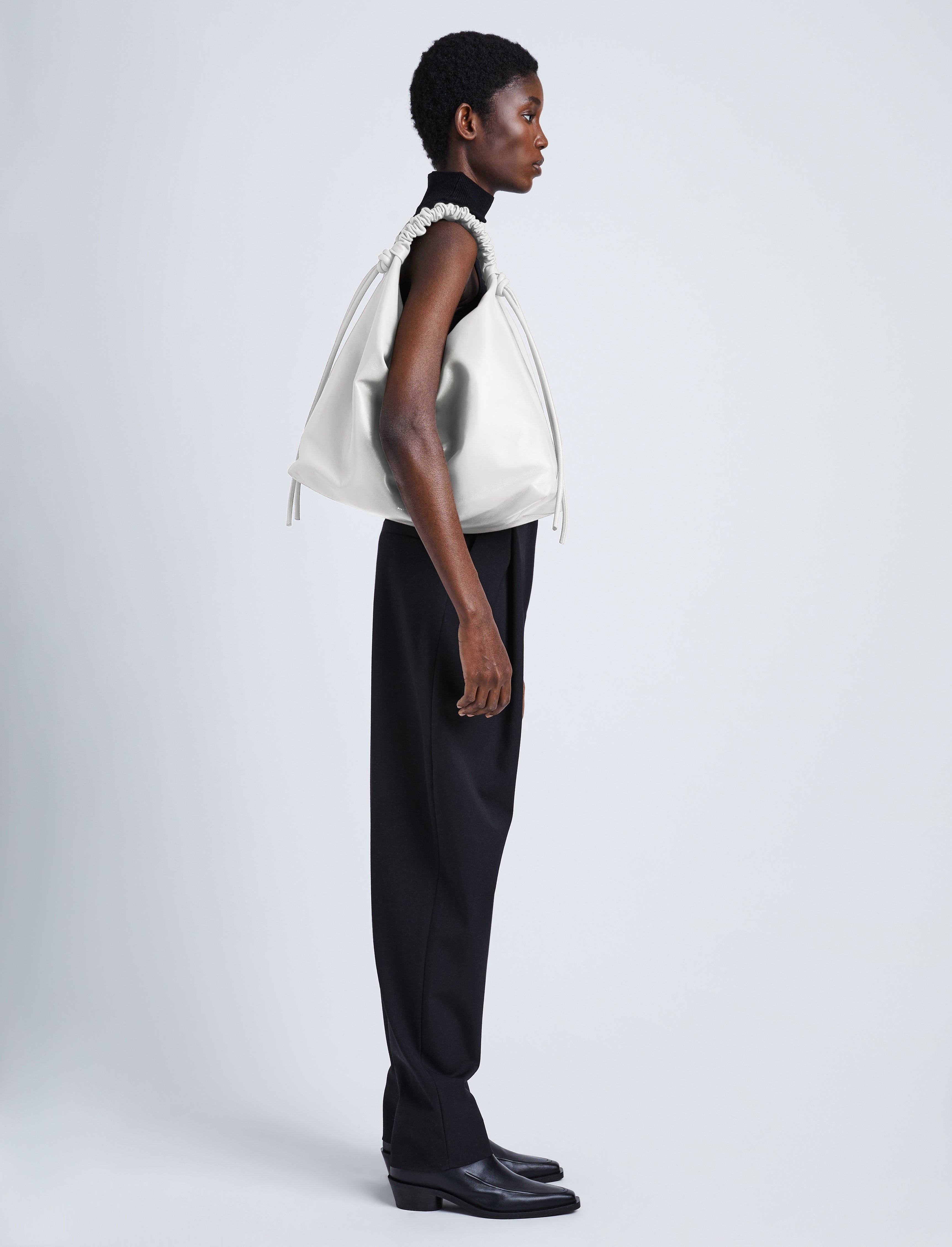 Large Drawstring Shoulder Bag - 2