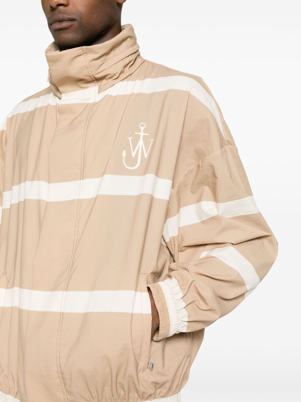 embroidered-logo lightweight jacket - 5
