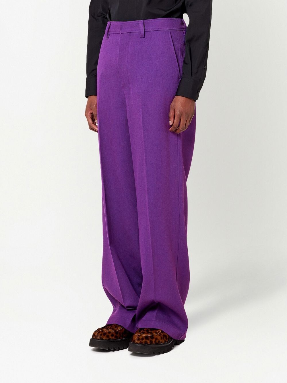 wide-leg tailored trousers - 4