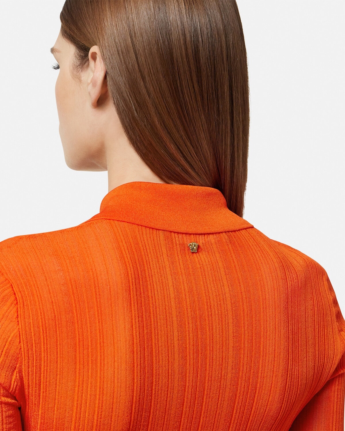 Ribbed Knit Polo Shirt - 3