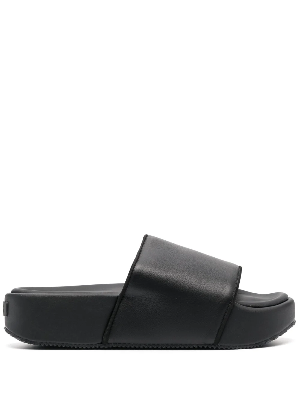 plain leather slides - 1