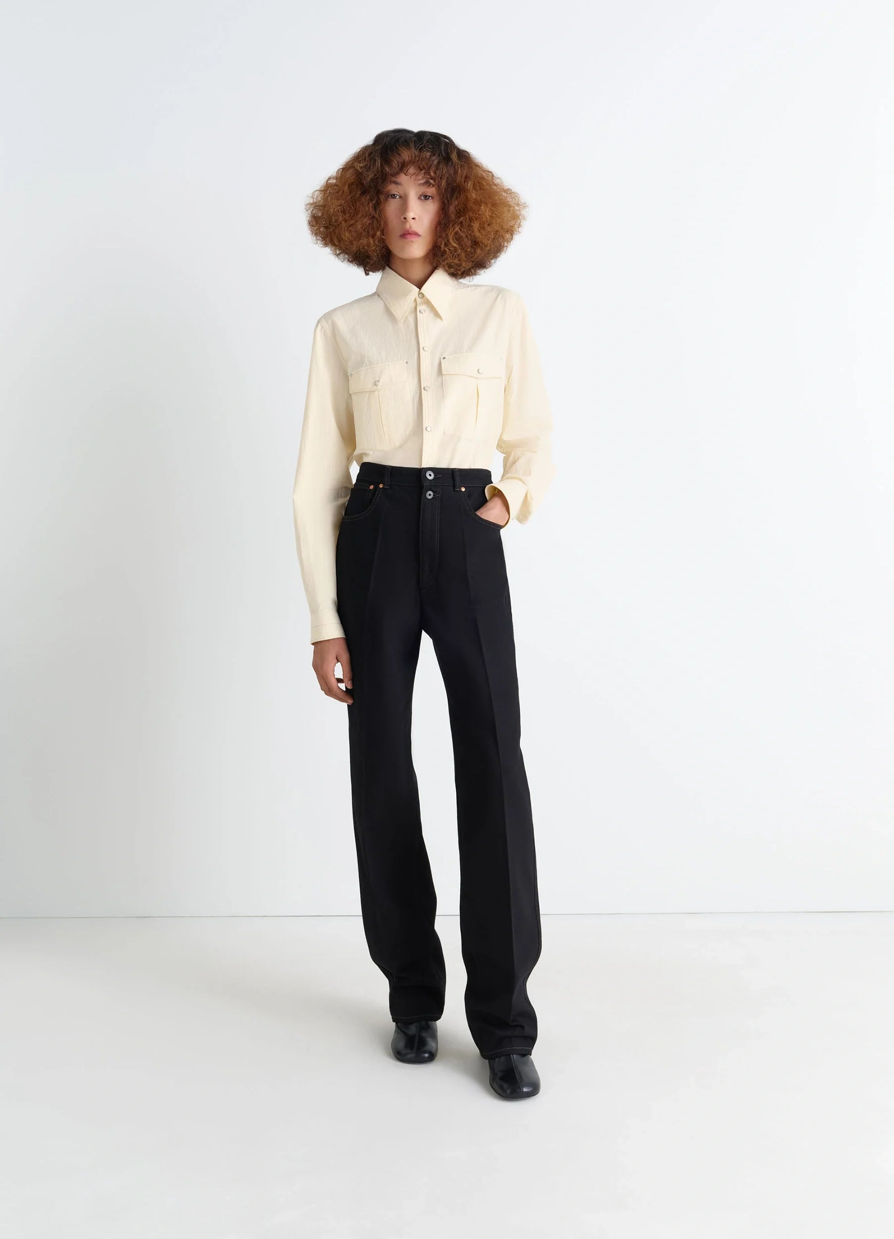 CHEST-POCKET FITTED SHIRT - 3