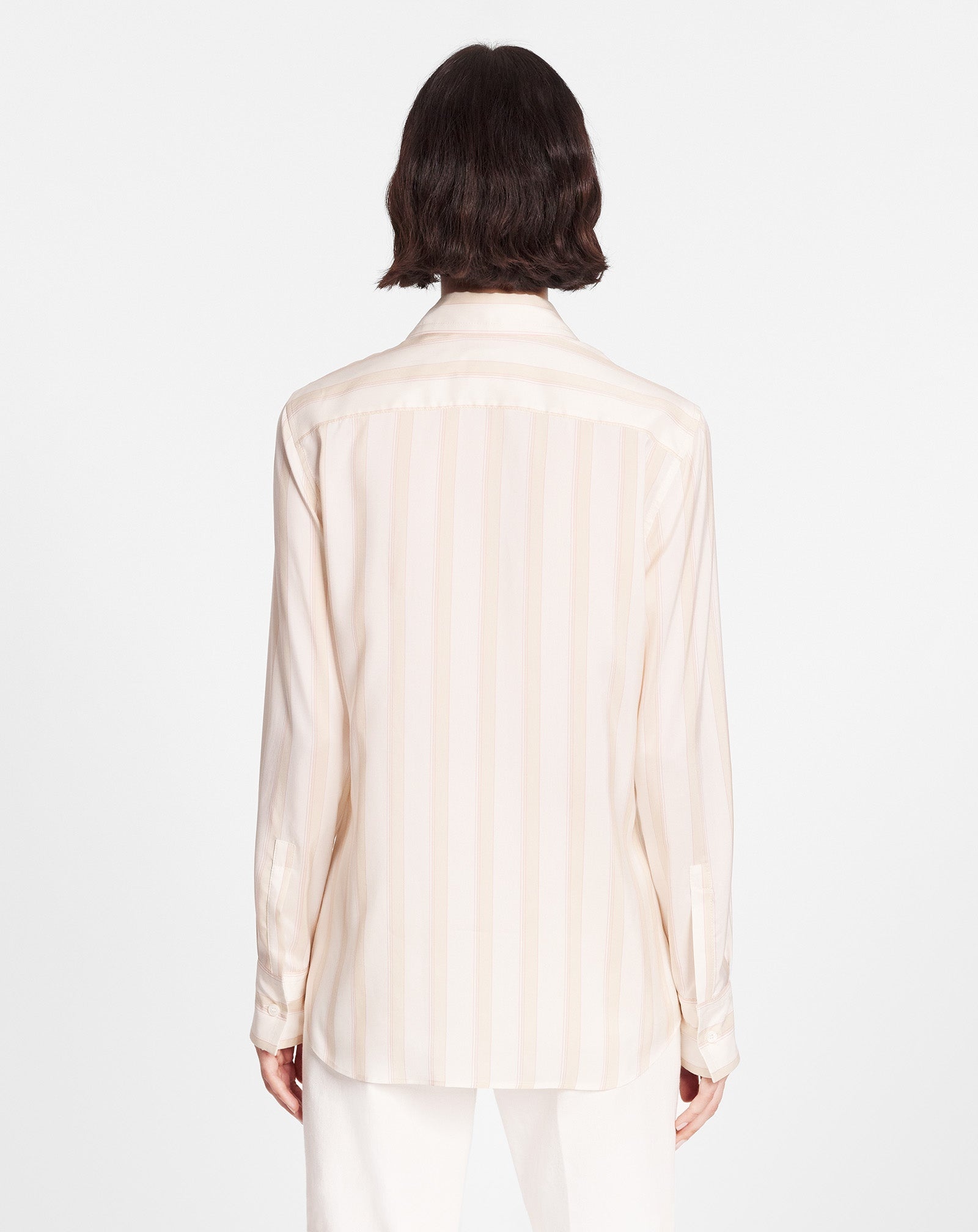 CLASSIC STRIPED SILK SHIRT - 4