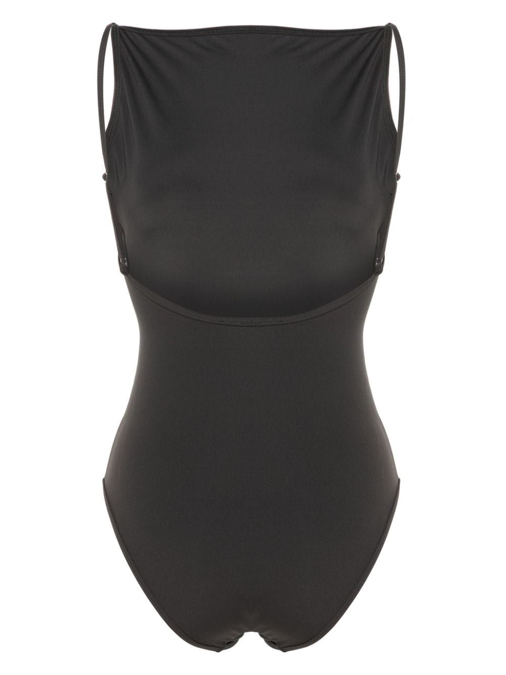 plain low-back swimsuit - 2