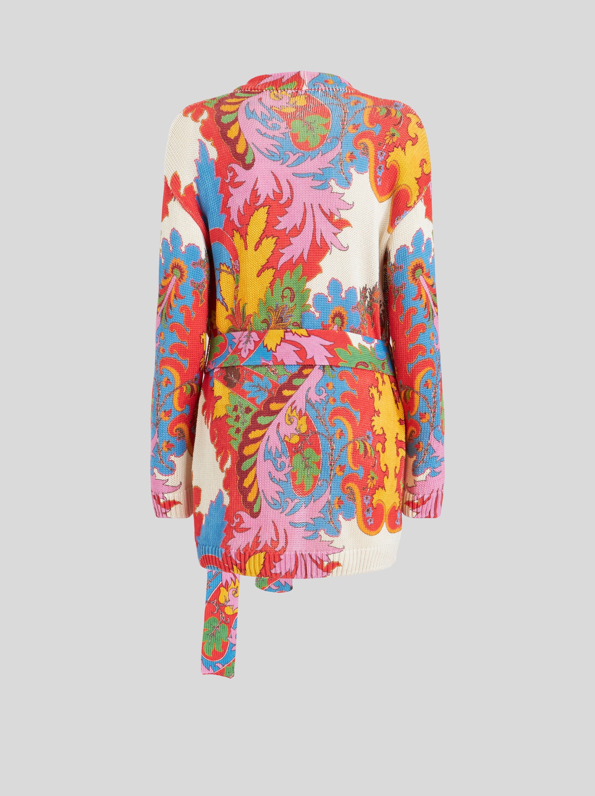 PAISLEY SILK AND LINEN CARDIGAN - 5