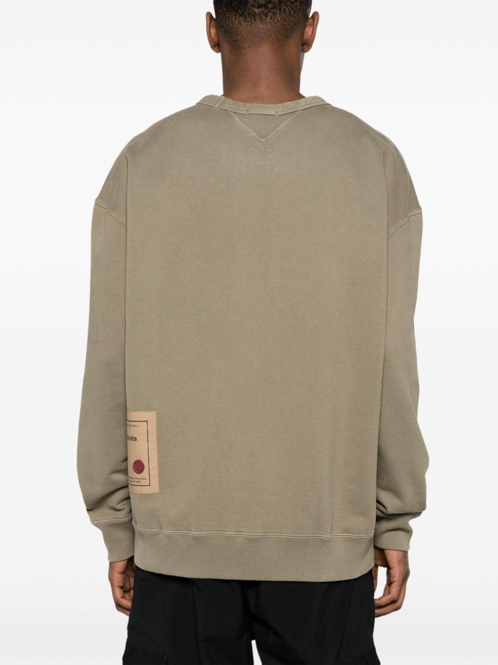 patch-detail cotton sweatshirt - 4