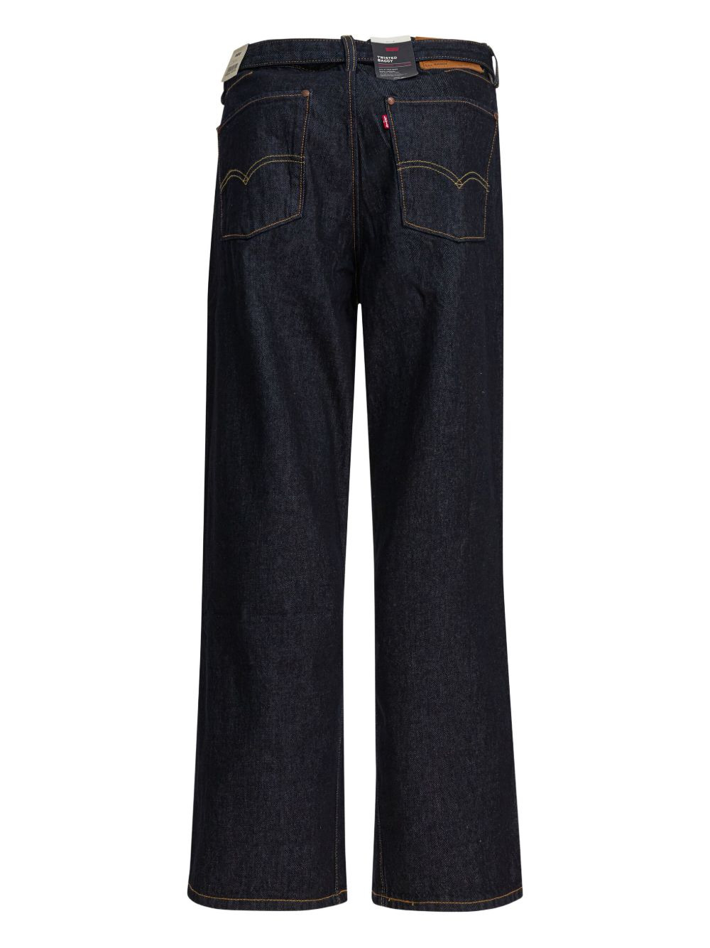 belted five-pocket jeans - 3