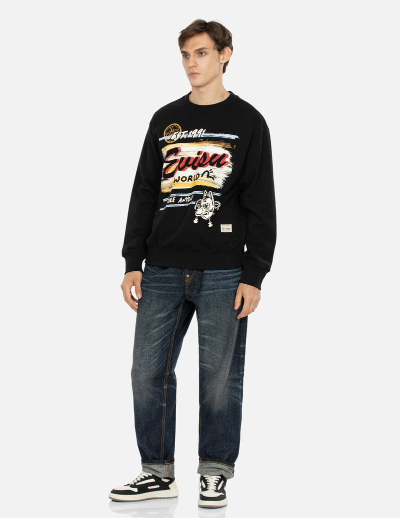 INARI MASK AND SLOGAN HANDWRITING PRINT RELAX FIT SWEATSHIRT 3