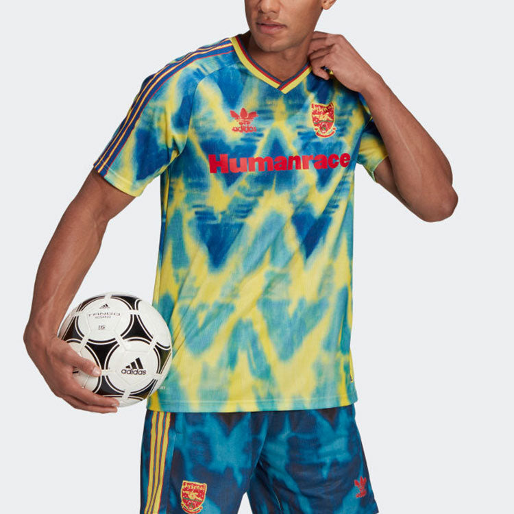 adidas x Human Race Arsenal Jersey 'Eqt Yellow Collegiate Navy' GJ9082 - 3