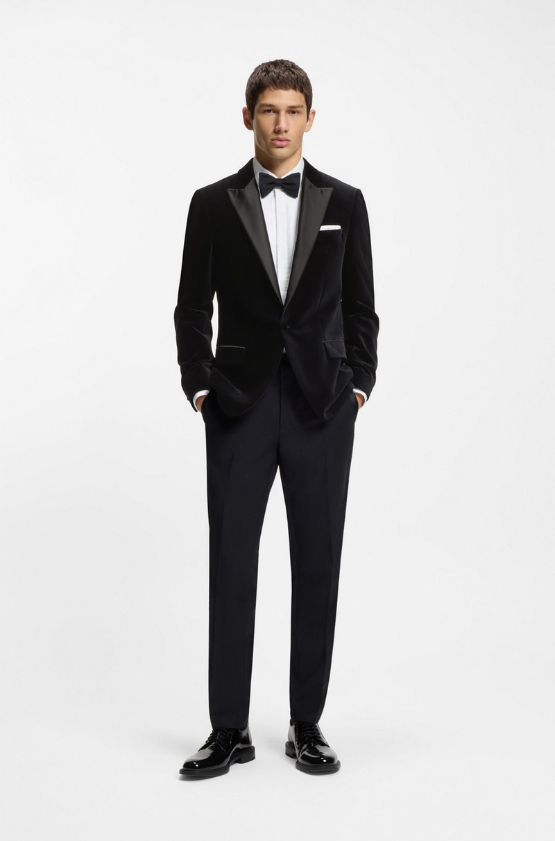 HUGO SLIM-FIT TUXEDO JACKET IN COTTON VELVET outlook