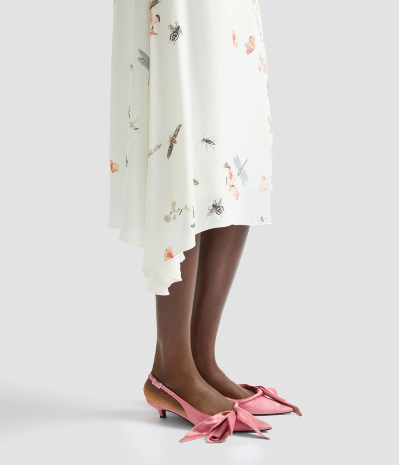 PRINTED CREPE DRAPED MIDI SKIRT 4