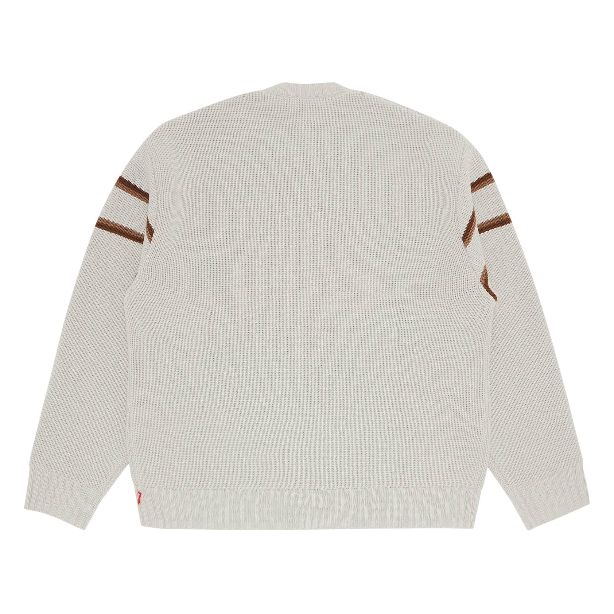 Supreme Supreme Chest Stripe Sweater 'Stone' | REVERSIBLE