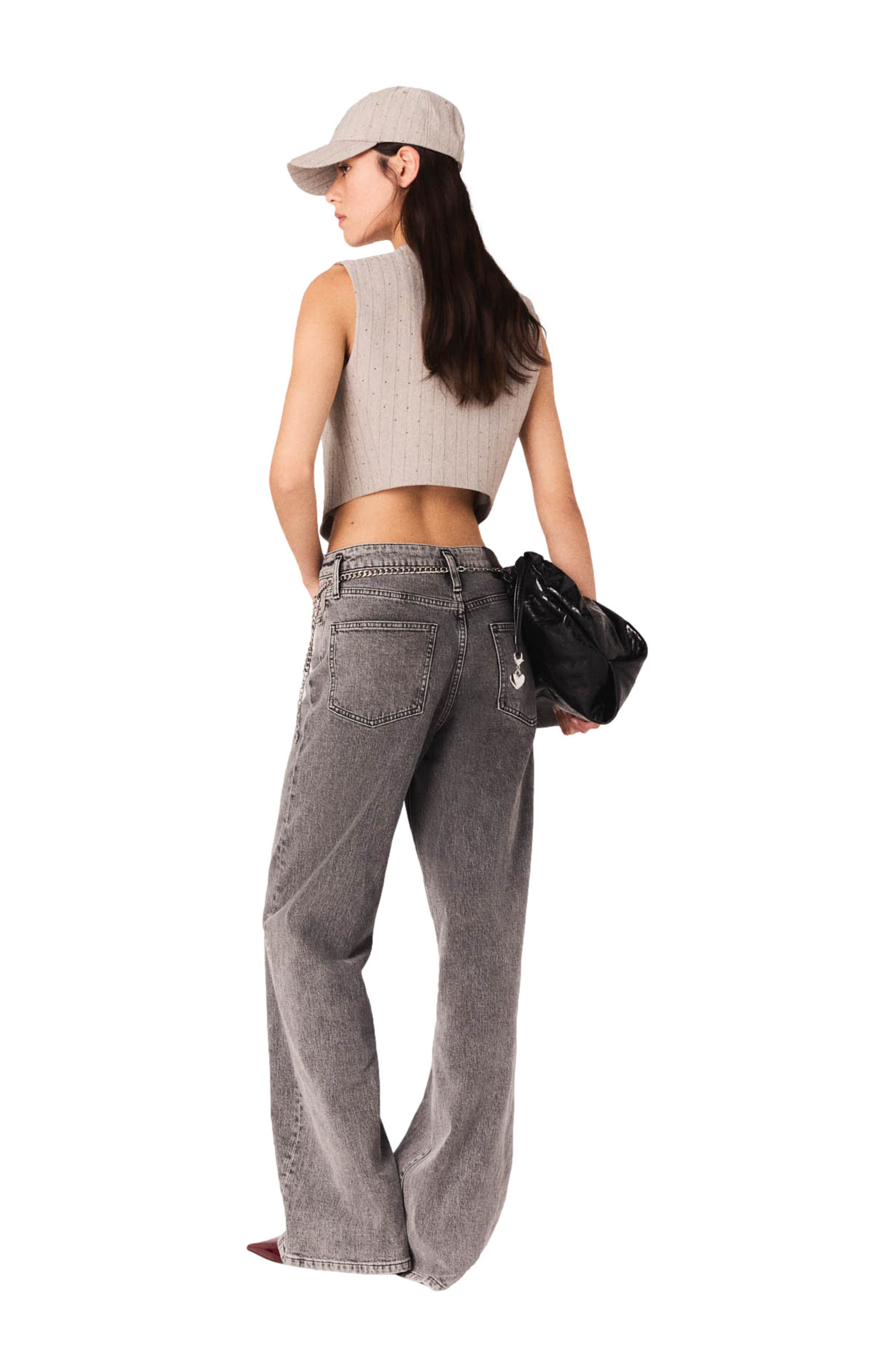 maje Diamanté tailored jacket in Light Grey at Nordstrom - 2