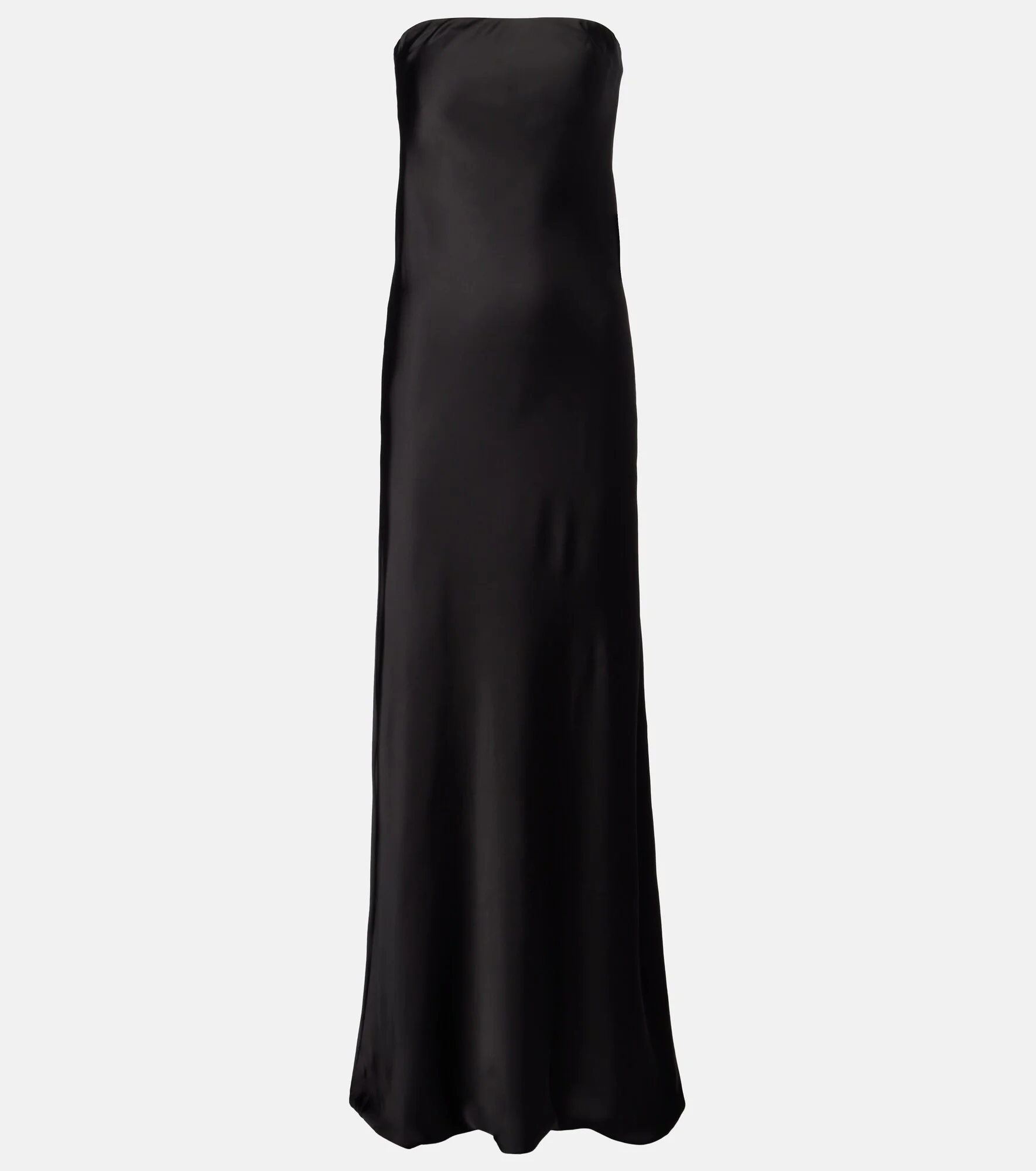 Strapless satin maxi dress - 1