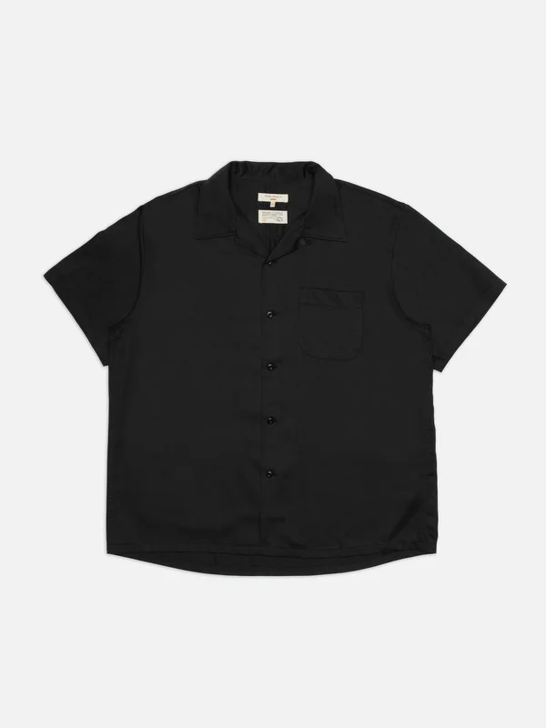 Arthur Bowling Shirt Saftey Pin Black - 1