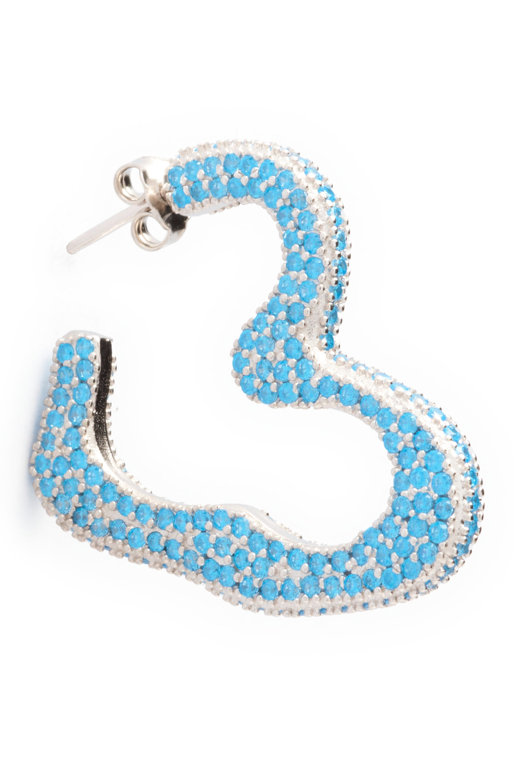 SOFT BLUE SUPER HEART HOOP - 2