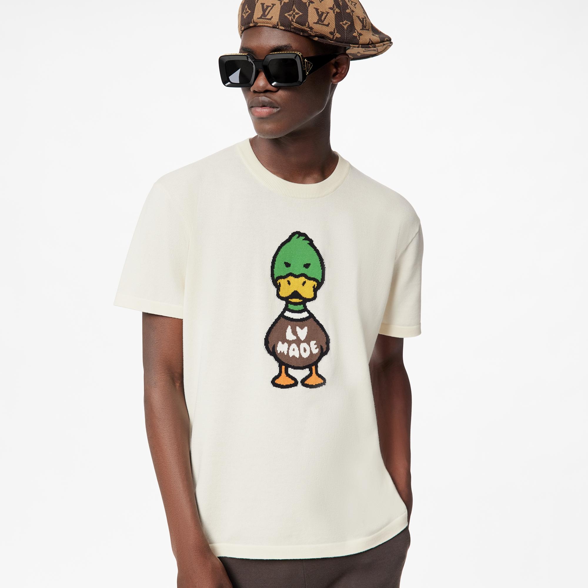 Intarsia Jacquard Duck Short-Sleeved Crewneck - 3