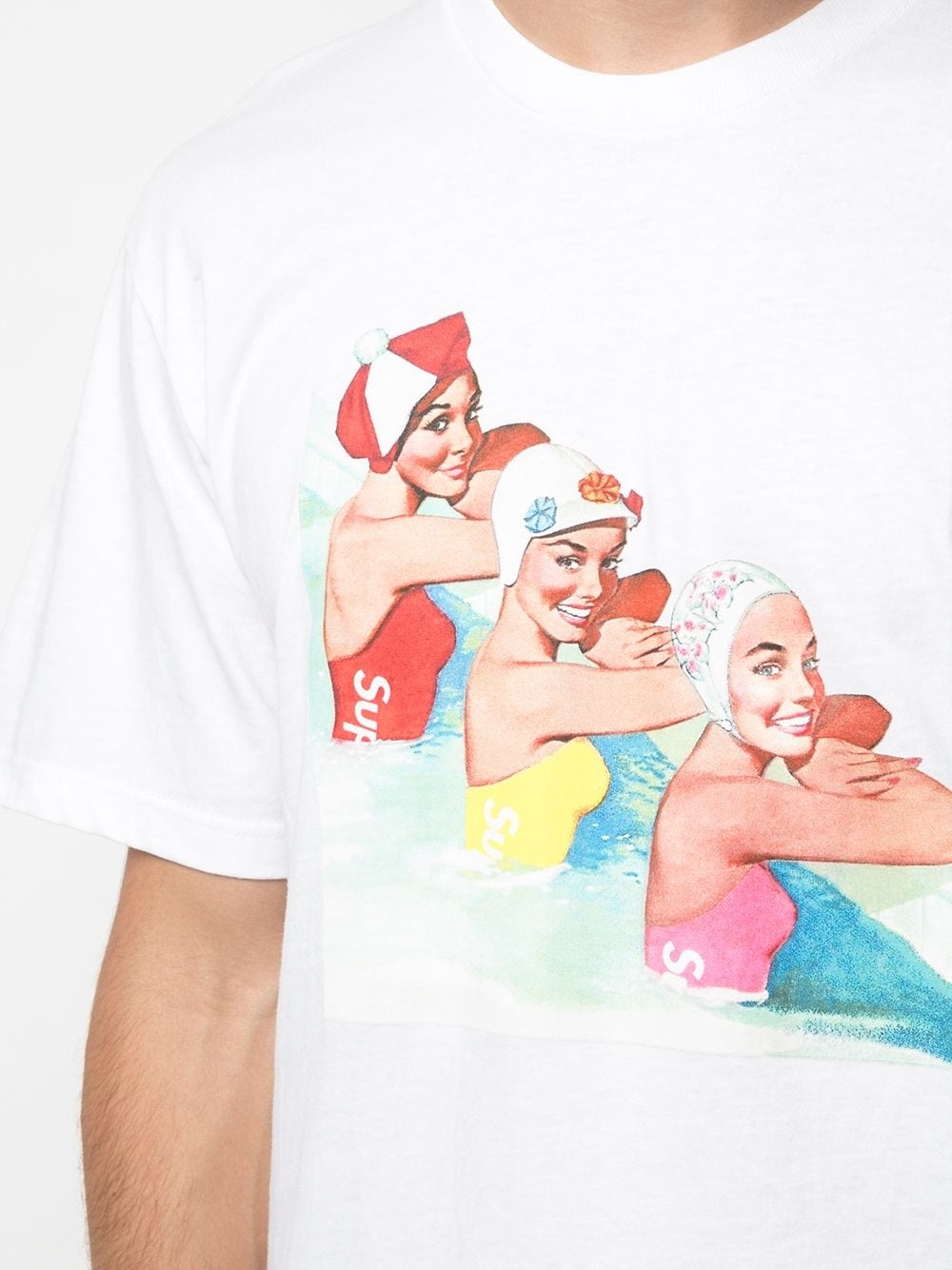 swimmers print T-shirt - 5