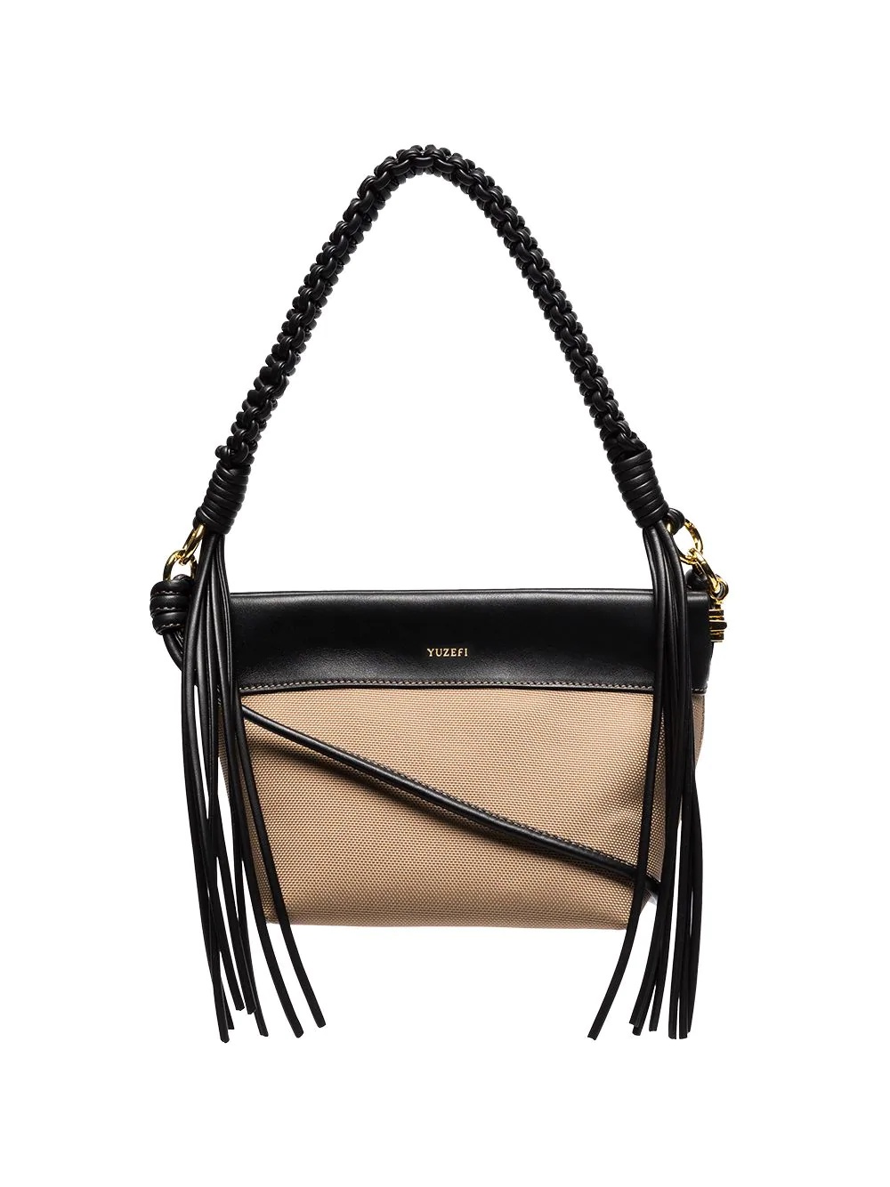 fringe trim shoulder bag - 1