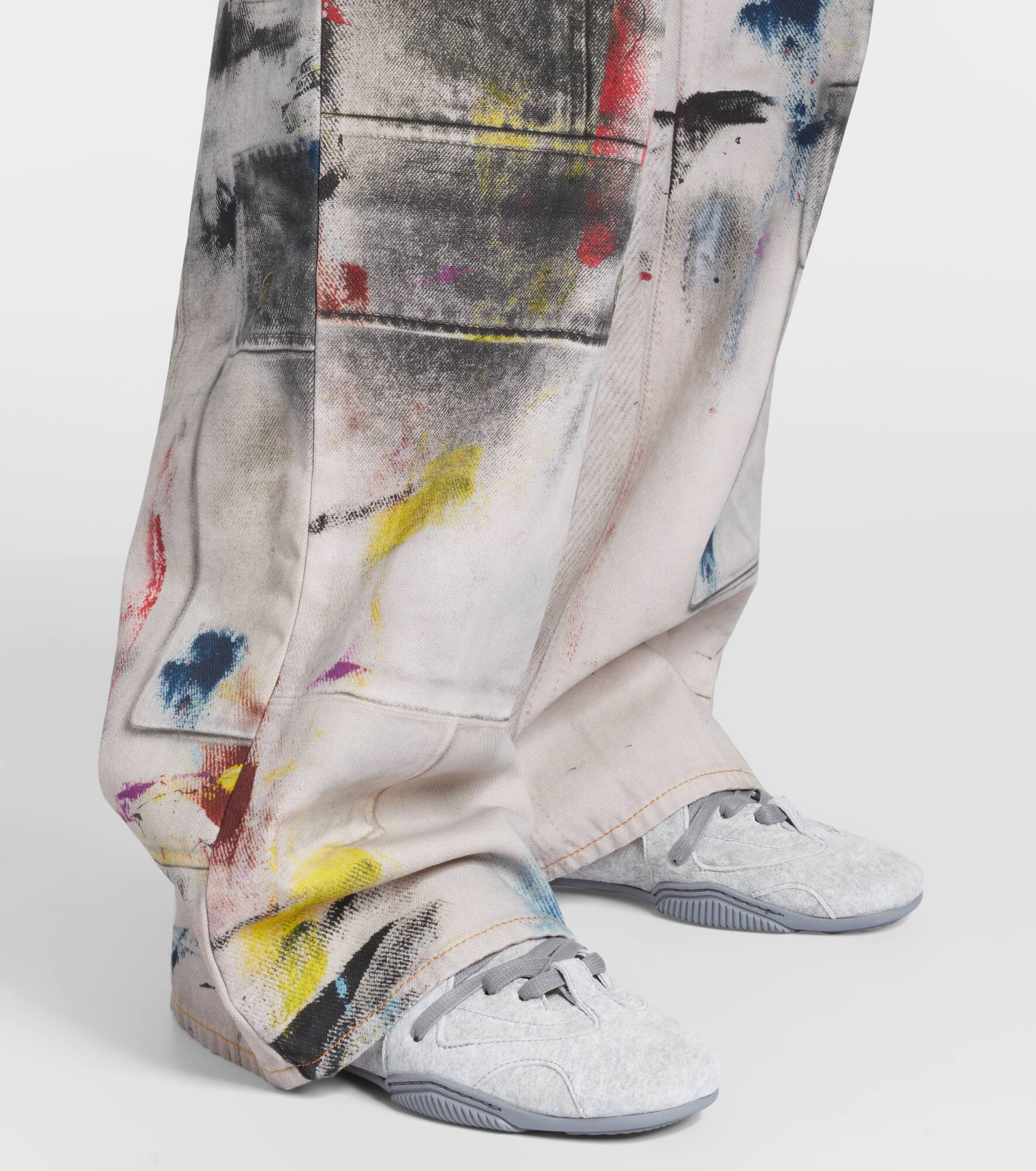 1981 trompe l'oeil wide-leg jeans - 5
