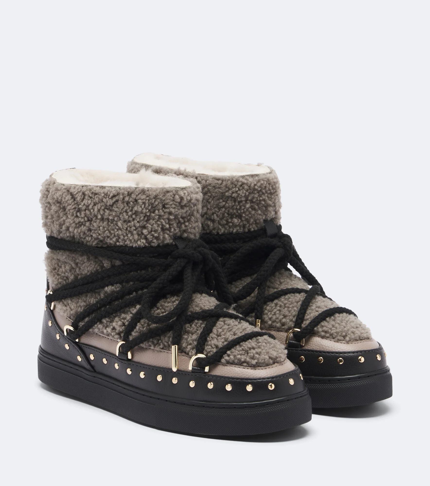Curly Rock studded shearling snow boots - 1