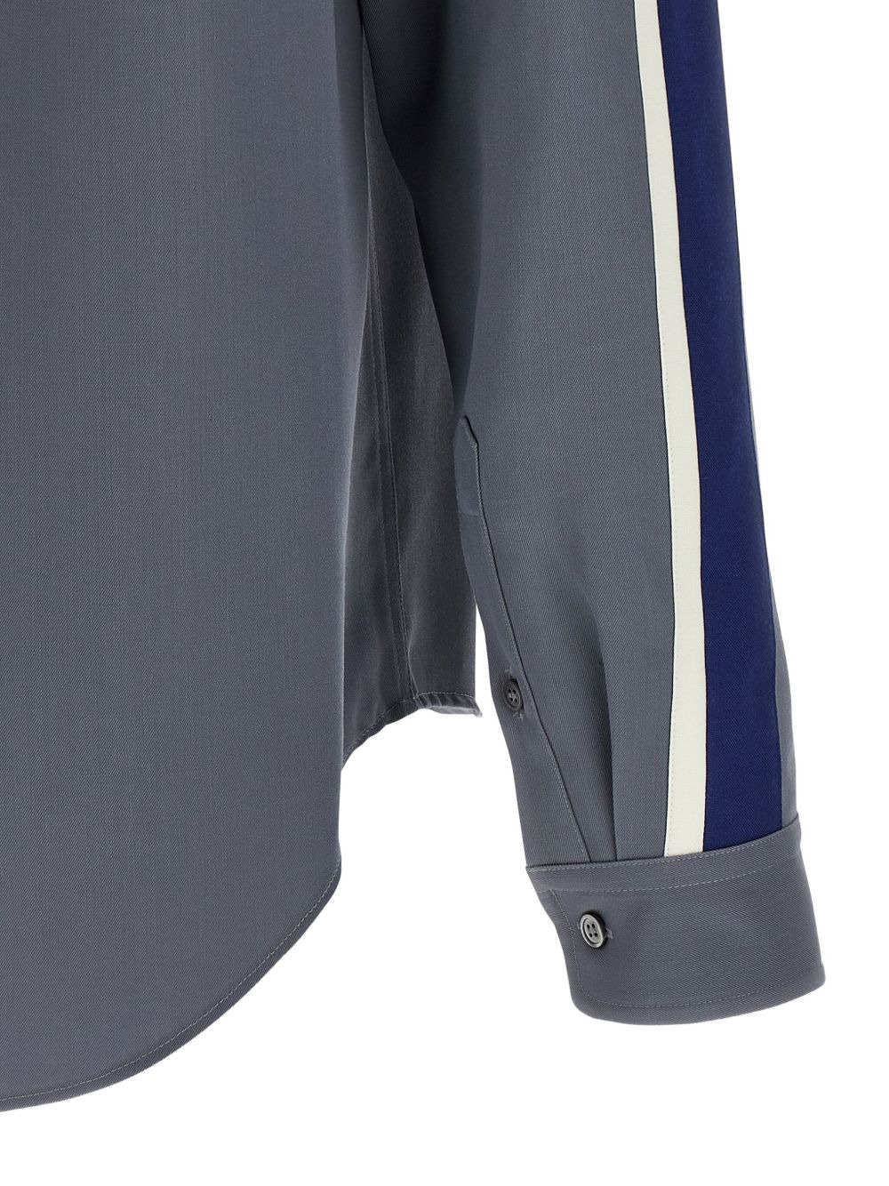 STRIPE-DETAIL VIRGIN WOOL SHIRT - 5