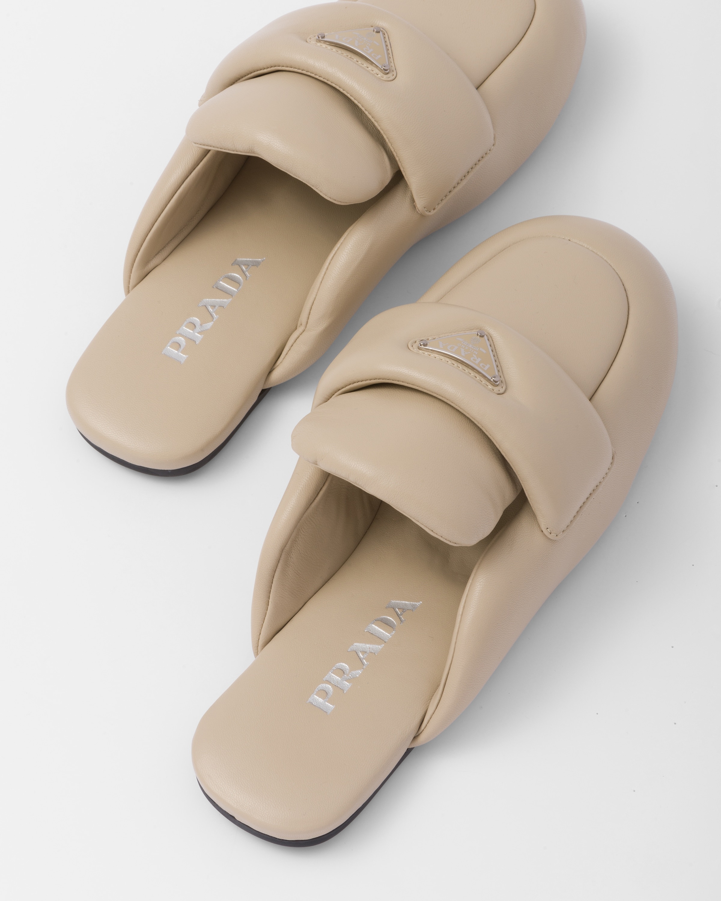 Soft padded nappa leather sabots - 7