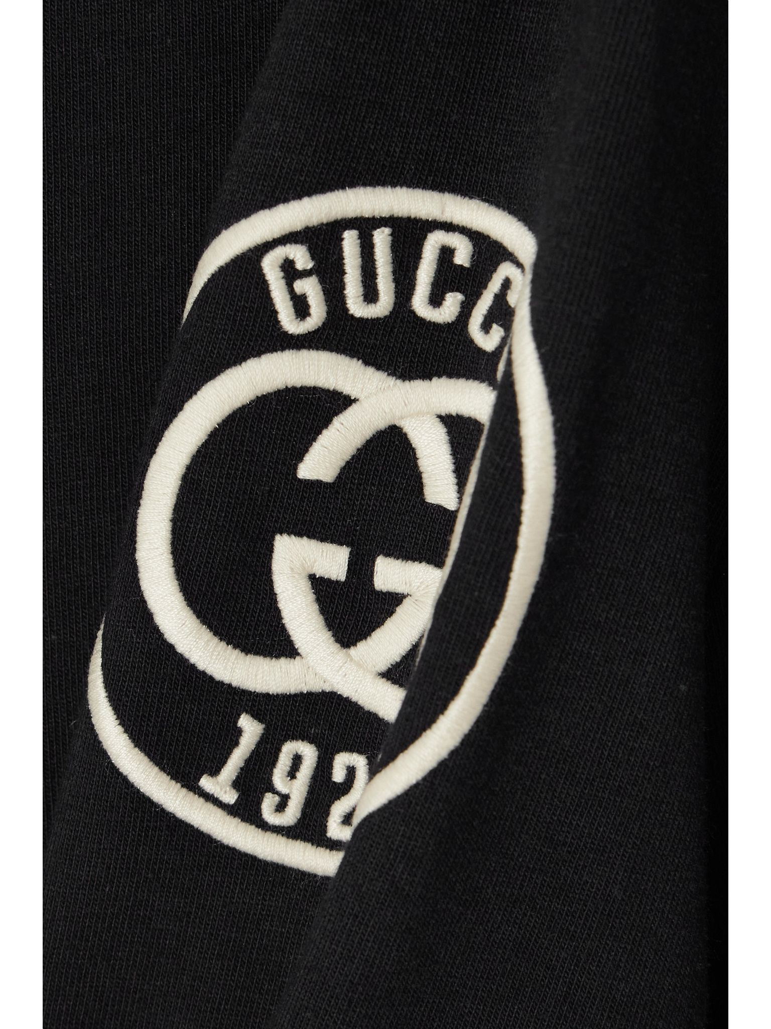 Embroidered cotton-jersey T-shirt Black - 4