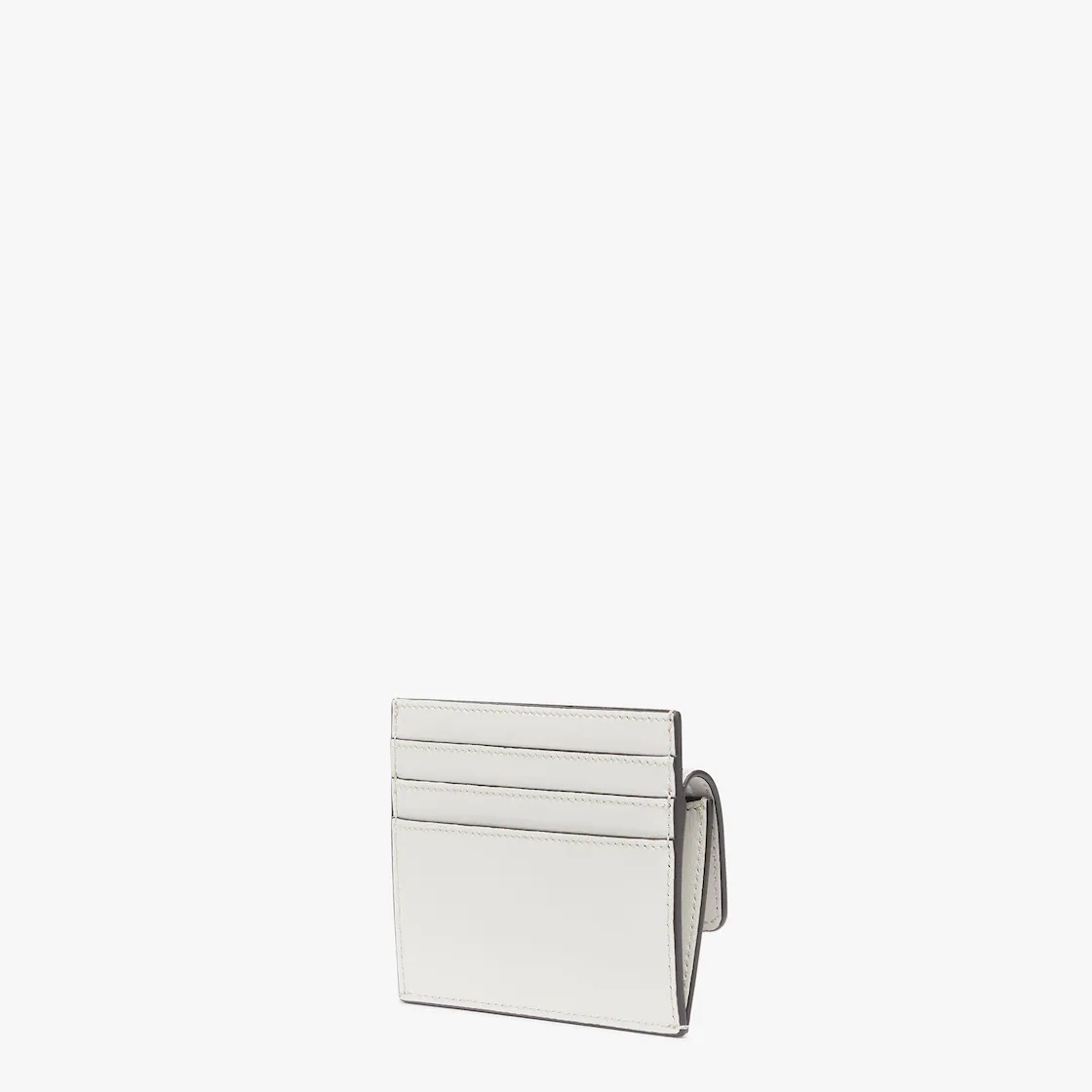 Fendi Roma card holder with three card slots and coin pocket with press-stud button. Made of light g - 2