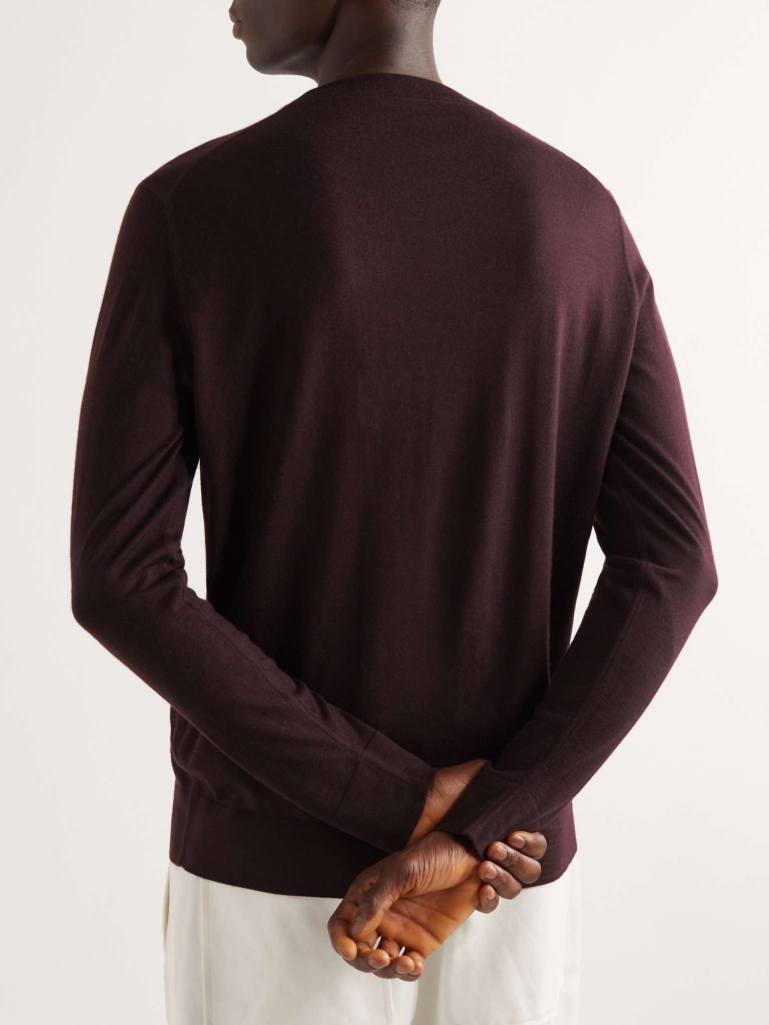 Silk, Wool and Cashmere-Blend Sweater - 4