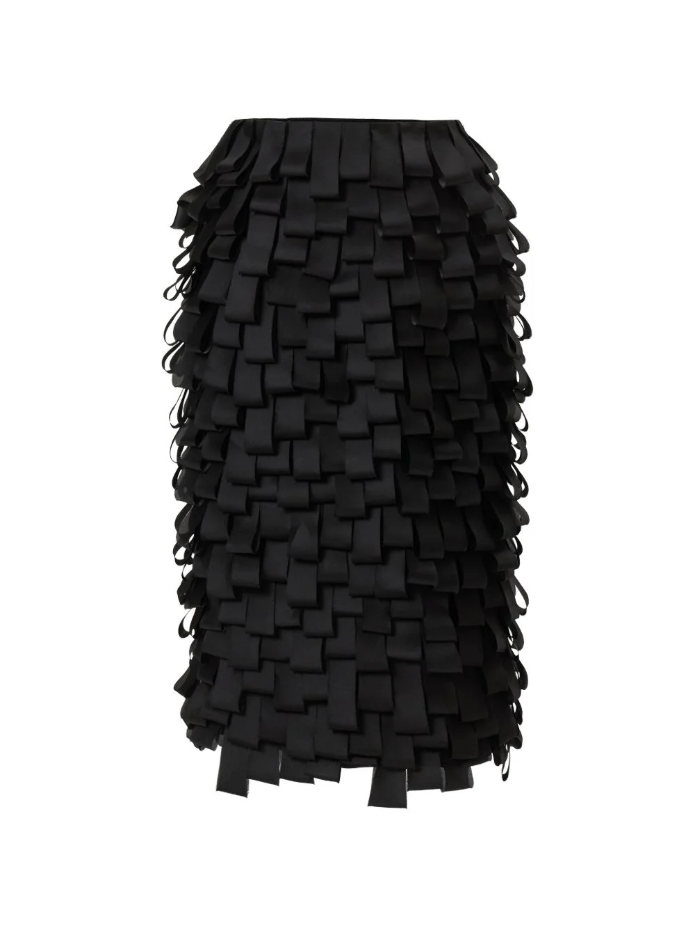 loop-embroidered organza midi skirt - 1