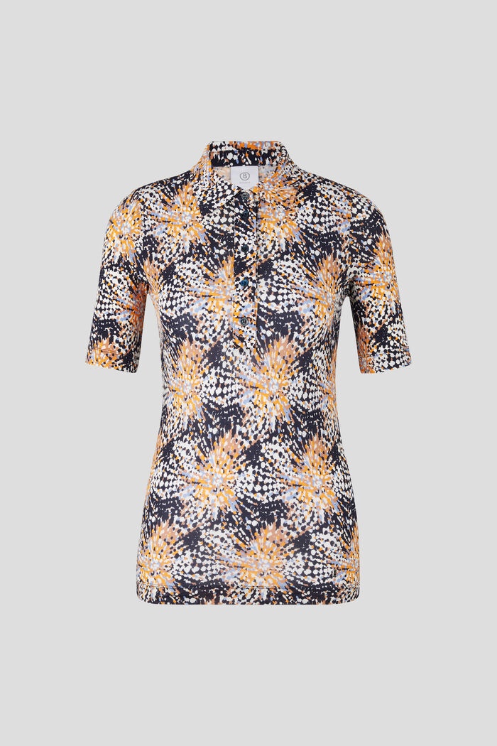Alina Polo shirt in Navy blue/Orange - 1