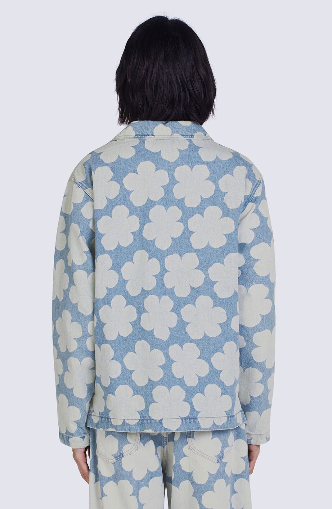 'Hana Dots' denim overshirt - 4