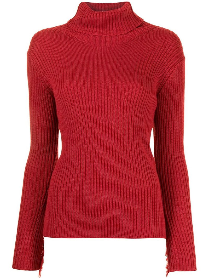 fringed ribbed jumper 1
