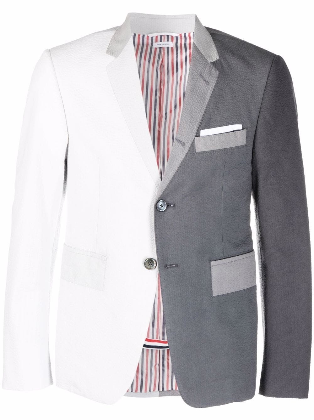 gradient colour-block trompe l'oeil-effect sport coat jacket - 1