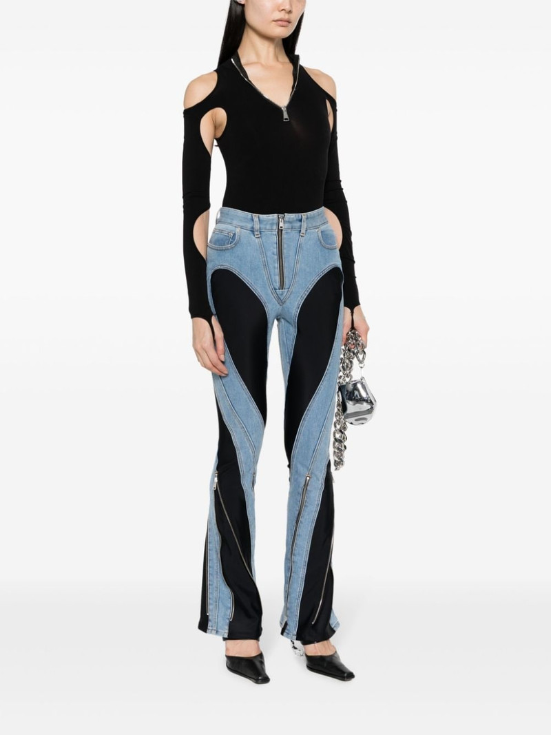 MUGLER Spiral split-hem jeans outlook